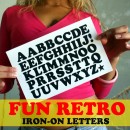 Retro Iron-on Letters